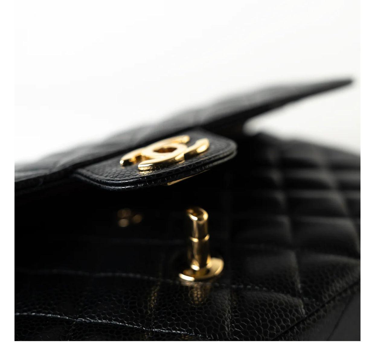 Chanel Classic Double Flap Bag Quilted Caviar Medium - My Luxe Bag