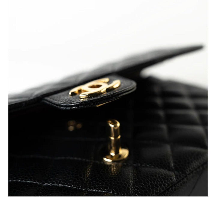 Chanel Classic Double Flap Bag Quilted Caviar Medium - My Luxe Bag