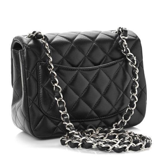 Chanel Lambskin Quilted Mini Square Flap Black - My Luxe Bag