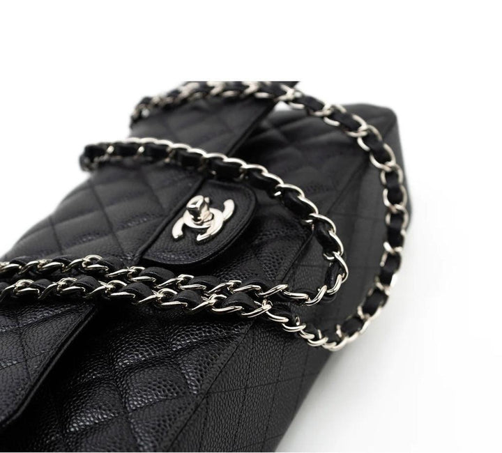 Chanel Classic Double Flap Bag Quilted Caviar Medium -