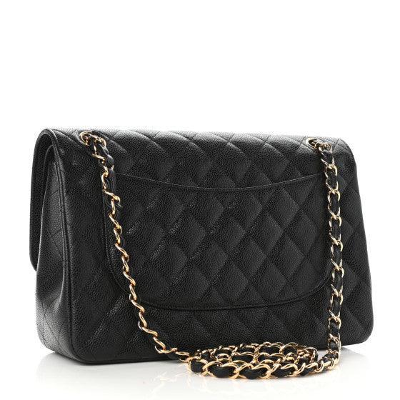 Classic Double Flap Bag Quilted Caviar Jumbo - RELAVISH