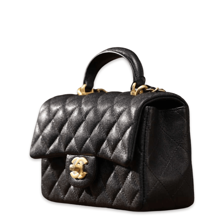 Chanel Classic Flap Bag Quilted Caviar Mini Top Handle - My Luxe Bag